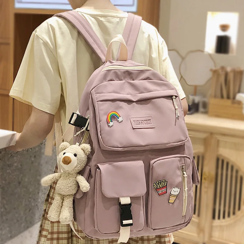 

Dcimor bolso mÃºltiplo Ã prova dnylon Ã¡gua nÃ¡ilon mochila feminina grande capacidade para adolescentes meninas saco de viagem